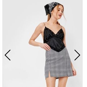 Nasty Gal Houndstooth Mini Skirt